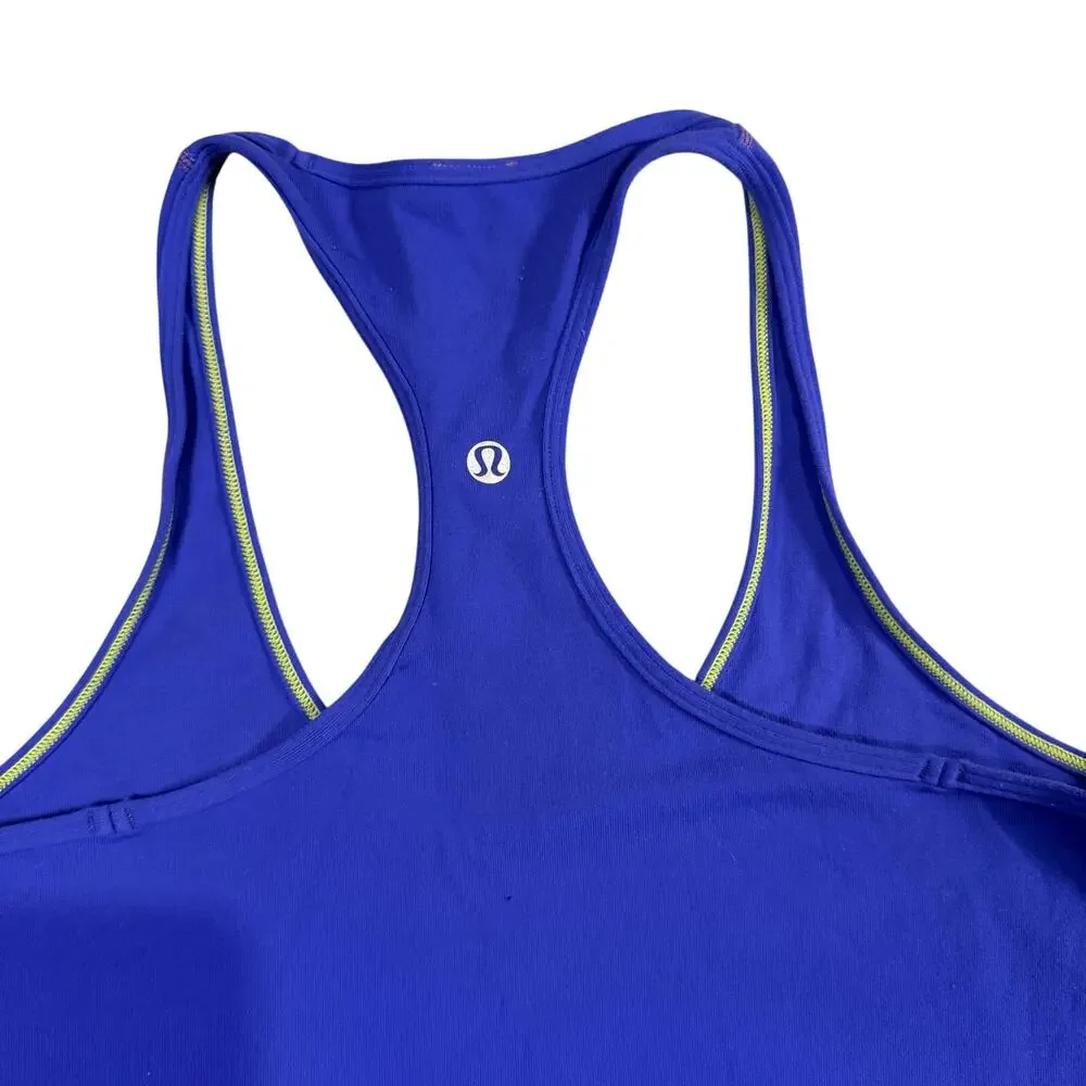 Lululemon Cool Racerback Tank Top Women's Deep Indigo Athletic Yoga Running‎ - 8